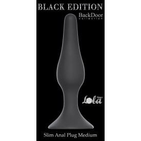 Чёрная анальная пробка Slim Anal Plug Medium - 11,5 см.