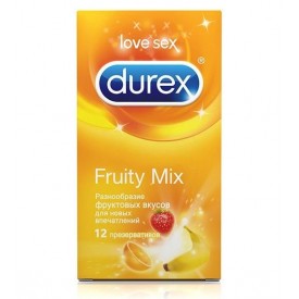 Презервативы с фруктовыми вкусами Durex Fruity Mix - 12 шт.