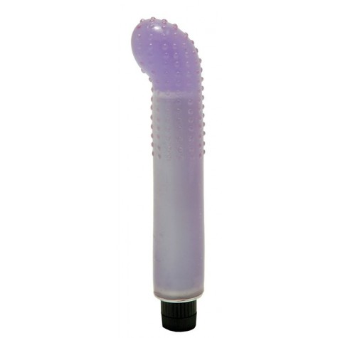 Водонепроницаемый фиолетовый массажер G-точки SLIM JELLY G-SPOT VIBRATOR - 15,2 см.